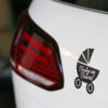 Plotterdatei Baby on Board auf Auto geplottet Plotterdatei Baby on Board