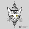 Katzenkopf Plotterdatei mit Ornamenten zum selber plotten Plotterdatei Katze Katzenkopf Ornamental