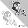 Plotterdatei La Catrina einfarbig und mehrfarbig Plotterdatei La Catrina Totenkopf Lady Mexiko Horror Gothic