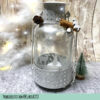 Winterlandschaft in Silber geplottet für Weihnachten auf Glas Plotterdatei Winterlandschaft Weihnachten