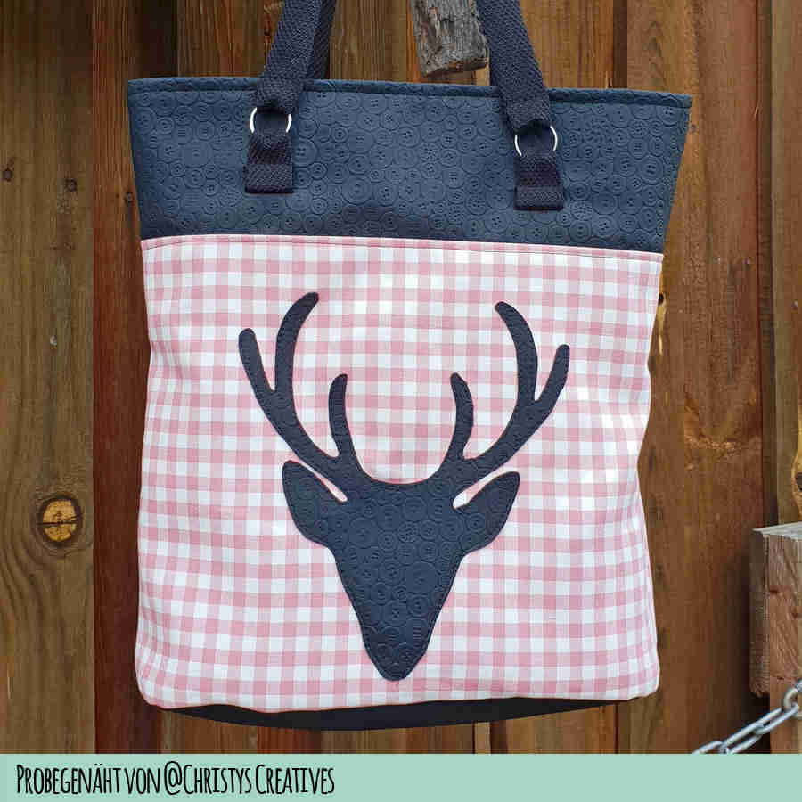 Handtasche Hirsch Schnittmuster und Nähanleitung