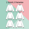 Schnittmuster und Nähanleitung Pullover Hoodie Nafia Technische Zeichnung Pullover Nafia