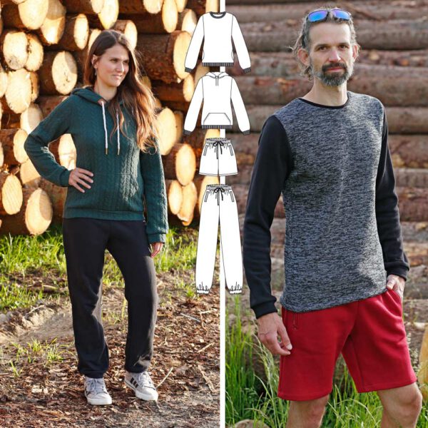 Jogginghose Hoodie Manoah +Laiska und Hoodie Nafi + Nafia Jogginghose und Hoodie für Frau und Mann