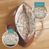 Zahro Handbag Bowlingbag Sewing Pattern with Video and PDF Handbag Bowlingbag Sewing Pattern