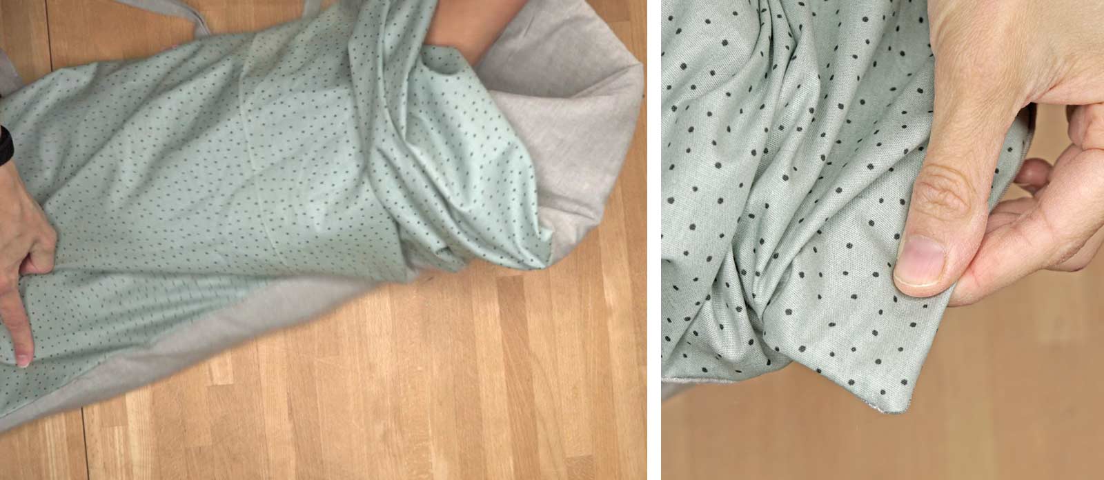 Nestchenumrandung nähen - Wenden