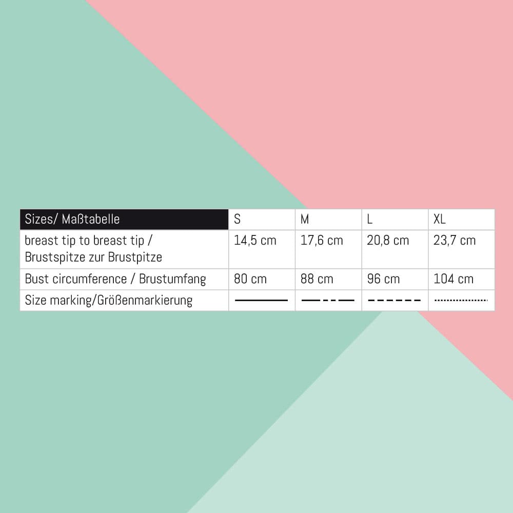 Size Chart cooking apron pattern