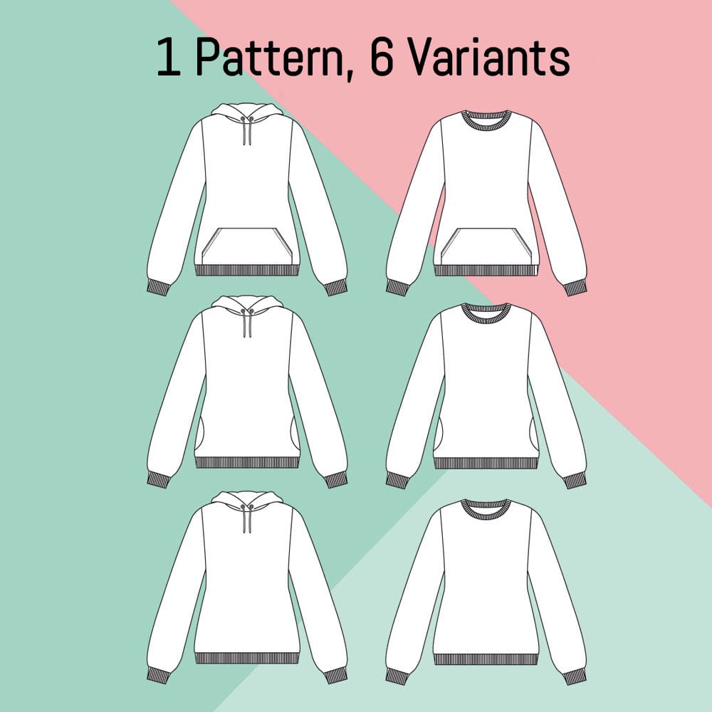 Pullover Hoodie Nafia Pattern variants