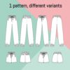 Sewing pattern sweatpants Manoah variants