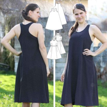 Schnittmuster Hippie Trägerkleid Flowy mit Racerback
