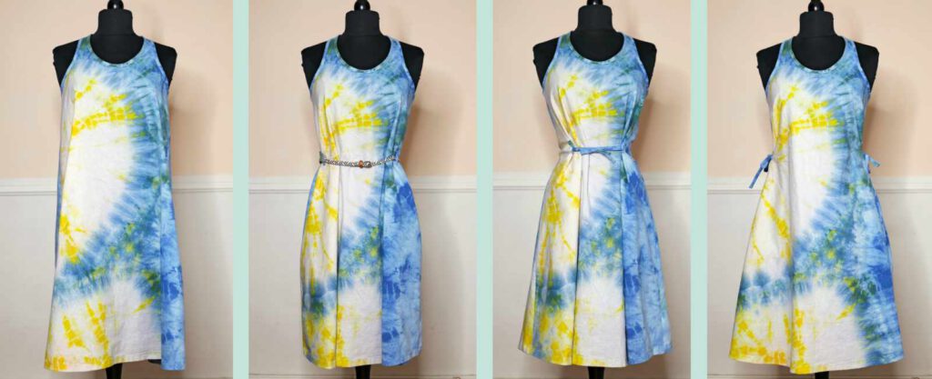 Gürtel Tragevarianten Trägerkleid Flowy