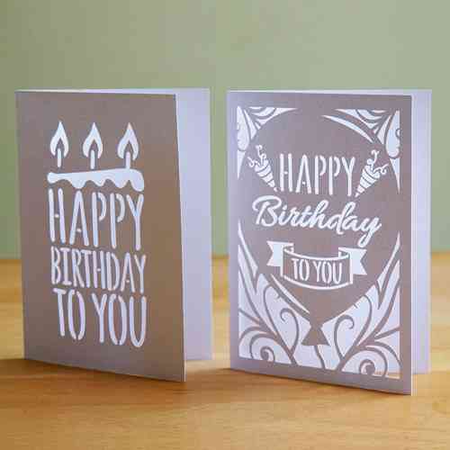 Plotterdatei Karte Geburtstag Happy Birthday to you